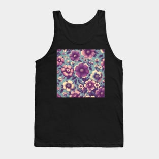 Purple Flowers Tank Top